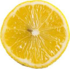 Fresh lemon slice, cut out transparent