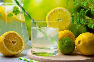 fresh lemonade with lime