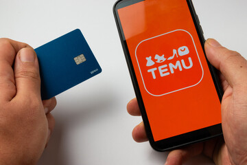 TEMU online shopping with credit card