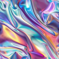 Vivid liquid-like metallic folds, reflecting an array of colors for a mesmerizing, abstract look. Perfect for dynamic and modern creative projects.