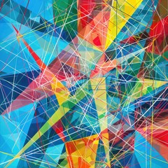 Fototapeta premium Colorful Abstract Background with Lines