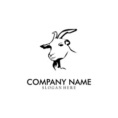 Luxury sheep logo design template.