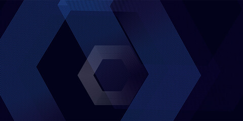 Latar belakang garis segi enam geometris bersinar abstrak ungu trendi. Spanduk konsep hi-tech digital teknologi futuristik. Ilustrasi vektor