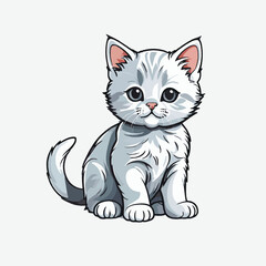 Obraz premium cute kitten vector isolated
