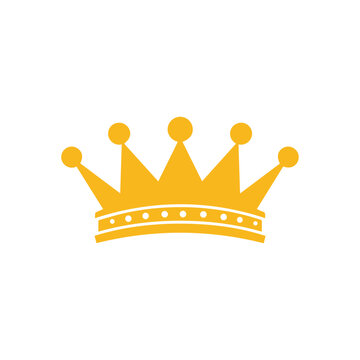 Crown icon.Flat color design.Vector illustration isolated on white background.