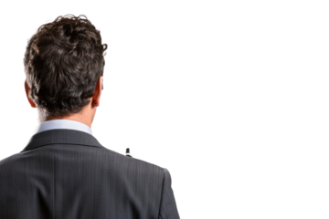 Businessman making a presentation in front of a group of people "Presentation" demonstrates confidence. Presentation skills and professionalism Demonstrate confidence and success,Isolated on transpare