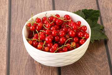 Ripe sweet organic red currant heap