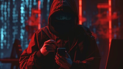 A SIM swap attack, with criminals hijacking a victim's phone number to bypass security measures and access accounts - obrazy, fototapety, plakaty