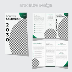 School admission trifold brochure or collage admission trifold brochure design