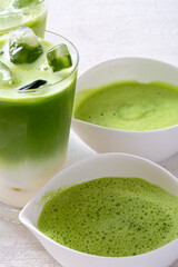 アイス抹茶ラテ、宇治茶から作る本格的な日本の抹茶ラテ