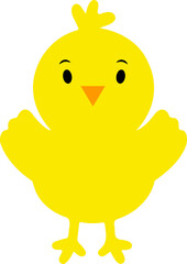 Easter Chick clip art design on plain white transparent isolated background for card, shirt, hoodie, sweatshirt, apparel, tag, mug, icon, poster or badge