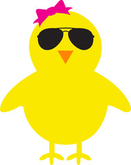 Easter Chick clip art design on plain white transparent isolated background for card, shirt, hoodie, sweatshirt, apparel, tag, mug, icon, poster or badge