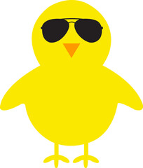 Easter Chick clip art design on plain white transparent isolated background for card, shirt, hoodie, sweatshirt, apparel, tag, mug, icon, poster or badge