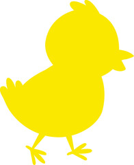 Easter Chick clip art design on plain white transparent isolated background for card, shirt, hoodie, sweatshirt, apparel, tag, mug, icon, poster or badge