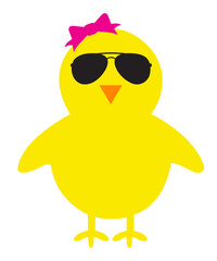 Easter Chick clip art design on plain white transparent isolated background for card, shirt, hoodie, sweatshirt, apparel, tag, mug, icon, poster or badge