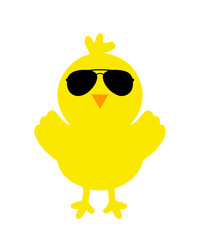 Easter Chick clip art design on plain white transparent isolated background for card, shirt, hoodie, sweatshirt, apparel, tag, mug, icon, poster or badge