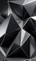 Ultra-Realistic Black Triangle: Minimalist Artistic Geometry
