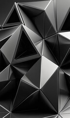 Detailed 3D Triangle: Abstract Artistic Geometry Wallpaper