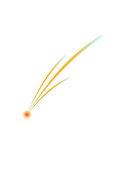 orange star with tail, shooting star, comet, poinsettia, modern abstract design, xmas, astronomy, astrology, © Michael