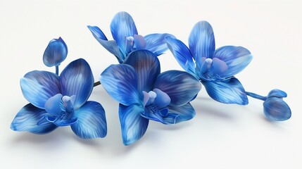 Blue Orchids Isolated on White background