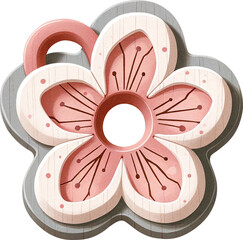 Sakura-Shaped Chew Toy for dog in cherry blossom theme