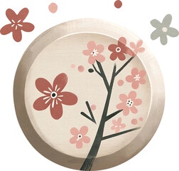 Frisbee for dog in cherry blossom theme