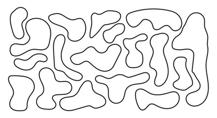 Blob vector liquid shadows random shapes. Black cube drops simple shapes. vector illustration isolate on white background in eps 10.