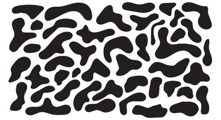 Blob vector liquid shadows random shapes. Black cube drops simple shapes. vector illustration isolate on white background in eps 10.