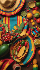 Fototapeta premium Photo Of Cinco De Mayo Pattern