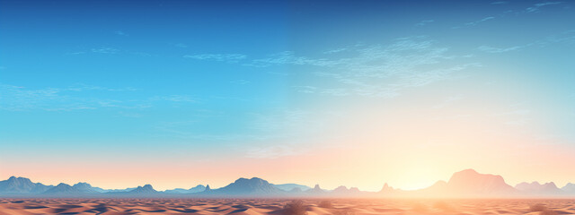 Fototapeta premium Dawn Over a Barren Desert Landscape