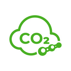 Reducing carbon emission icon. Reduce co2 gas graphic design. Ecology and environment