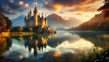 castle by the lake