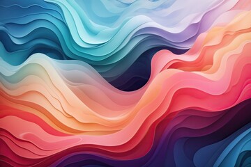 Obraz premium swirling pastel waves background, created by ai generated