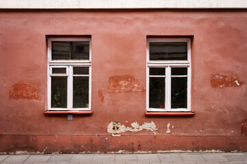 Fototapeta na wymiar Old street wall