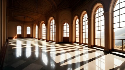 Obraz premium ventilated corridor of house