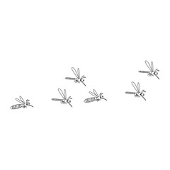 hand drawn flying mosquito
