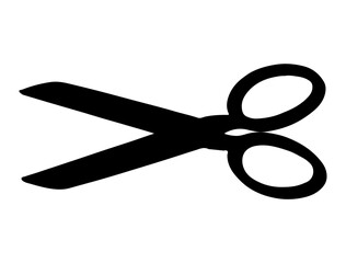 Scissor silhouette vector art white background