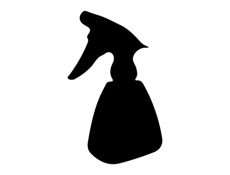 recommend clip art: Water spray bottle silhouette vector art