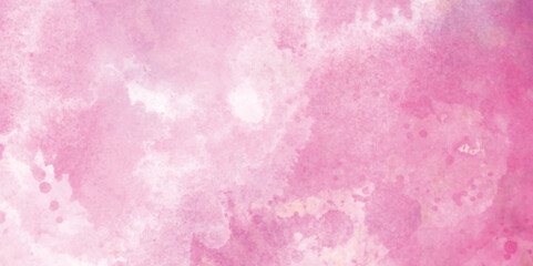 Pink watercolor painted on white paper texture. Abstract pink texture. Pink grunge texture background. Pink background with watercolor