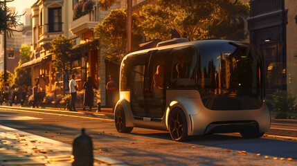 Obraz premium self driving van
