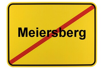 Illustration eines Ortsschildes der Gemeinde Meiersberg in Mecklenburg-Vorpommern