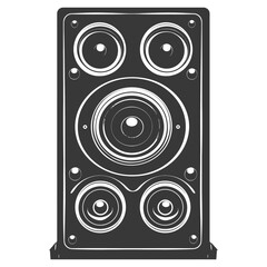 Silhouette a Music speakers black color only