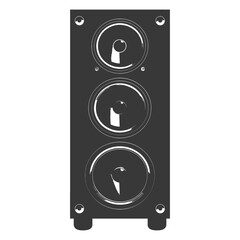 Silhouette a Music speakers black color only