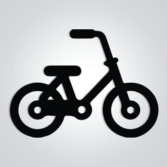 Bicycle unique icon and cycle logo with Silver Background. Vector illustration