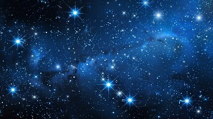 Starry Night Sky with Christmas Sparkle