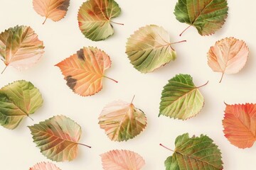 Leaves background in Aesthetic minimalism style. Soft pastel and neutral colors elements for social media. Elegant premium design with minimal style. Touch of sophistication to any project.