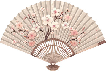 Hand-held fan in cherry blossom festival