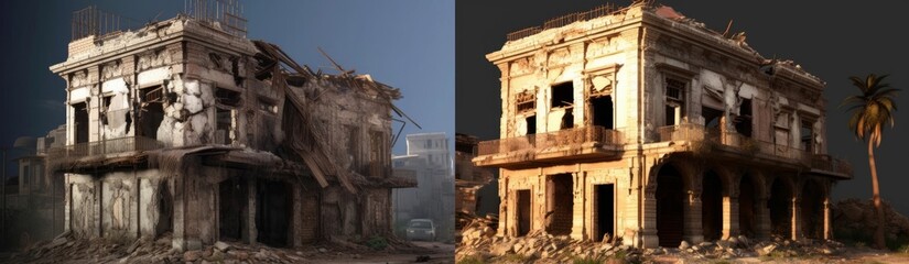 The end of the world with its crumbling walls and abandoned, apocalyptic landscape.