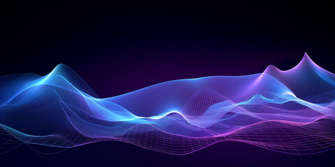 Obraz premium Dynamic abstract background with light streaks and glowing wave