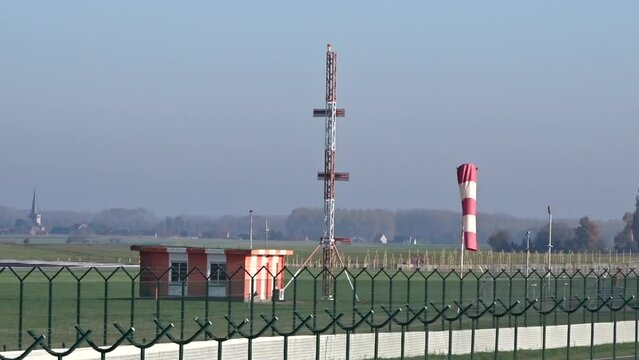 Red-White Airport Windsock (weather vane)